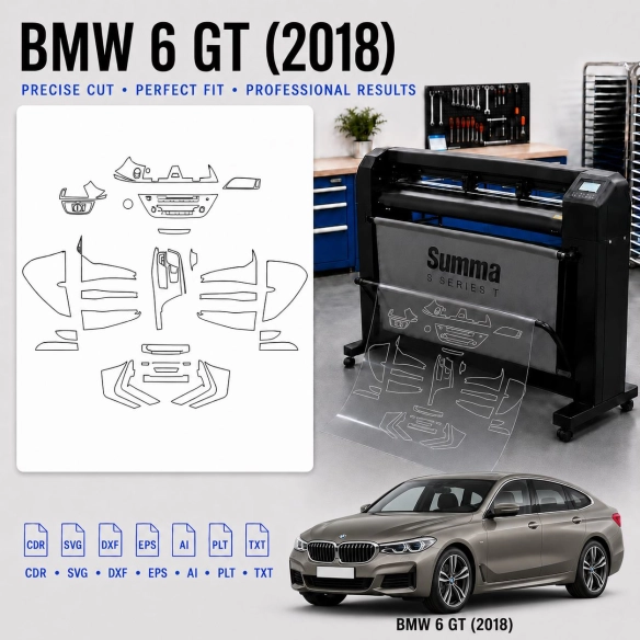 Dima di taglio interni BMW 6 GT 2018 per PPF e wrapping