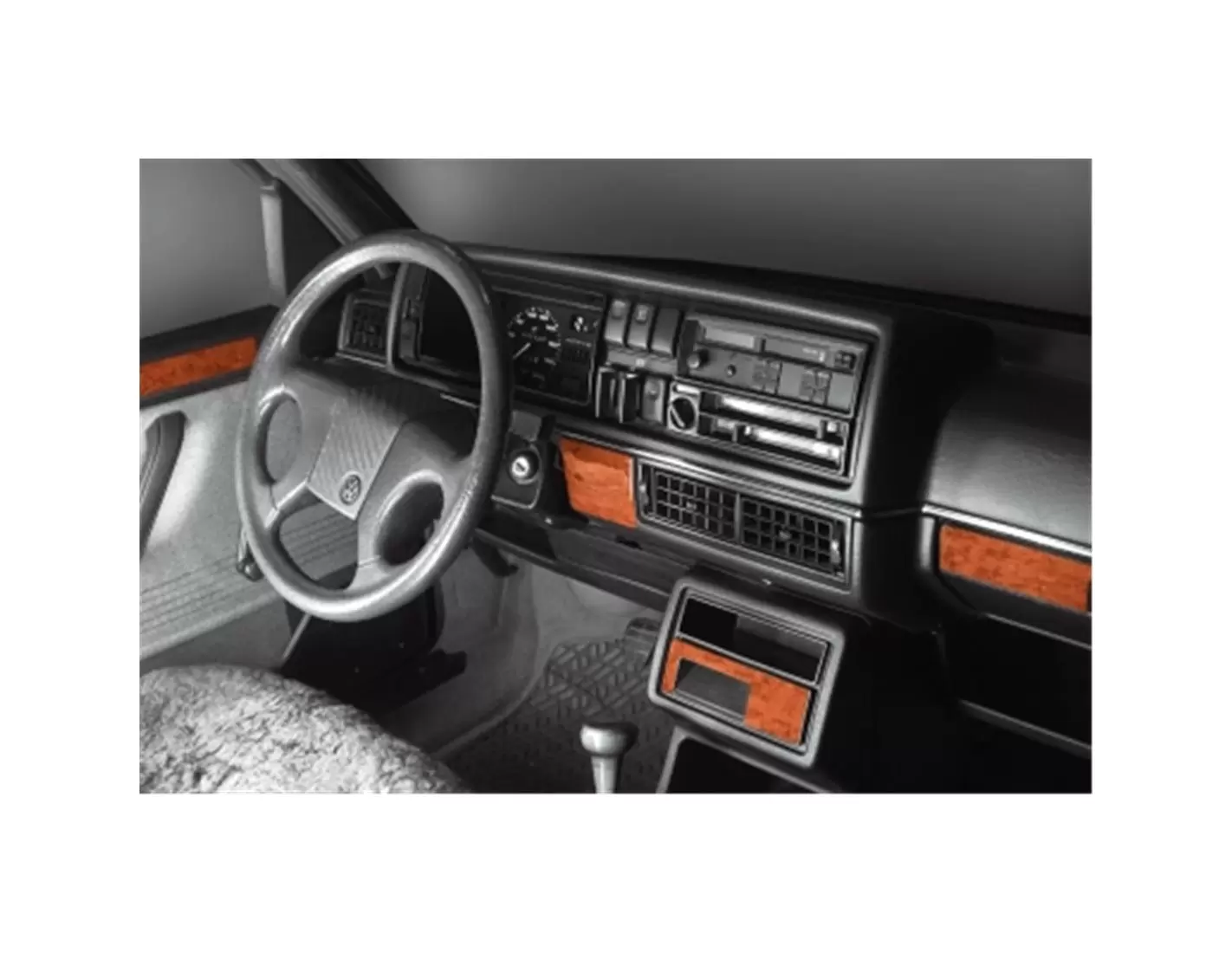 Volkswagen Golf II Jetta II 01.85 - 07.91 Kit Rivestimento Cruscotto all'interno del veicolo Cruscotti personalizzati 13-Decori