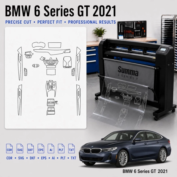 Dima di taglio interni BMW 6 Series GT 2021 per PPF e wrapping