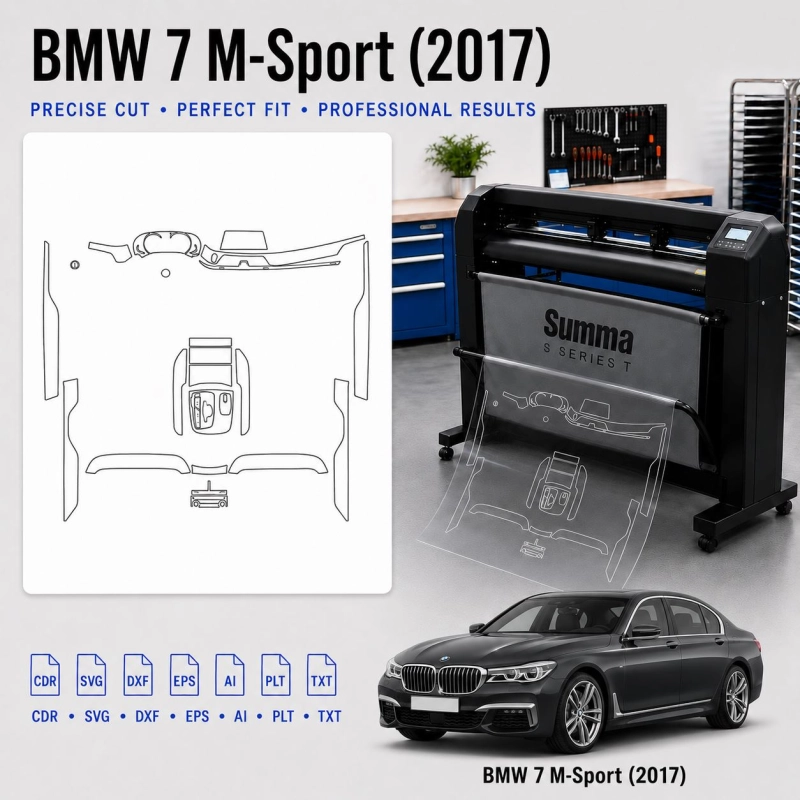 Dima di taglio interni BMW 7 M Sport 2017 per PPF e wrapping
