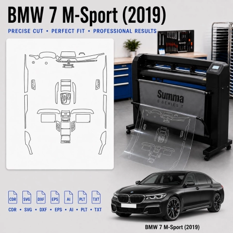 Dima di taglio interni BMW 7 M Sport 2019 per PPF e wrapping