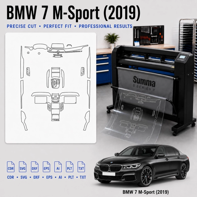 Dima di taglio interni BMW 7 M Sport 2019 per PPF e wrapping