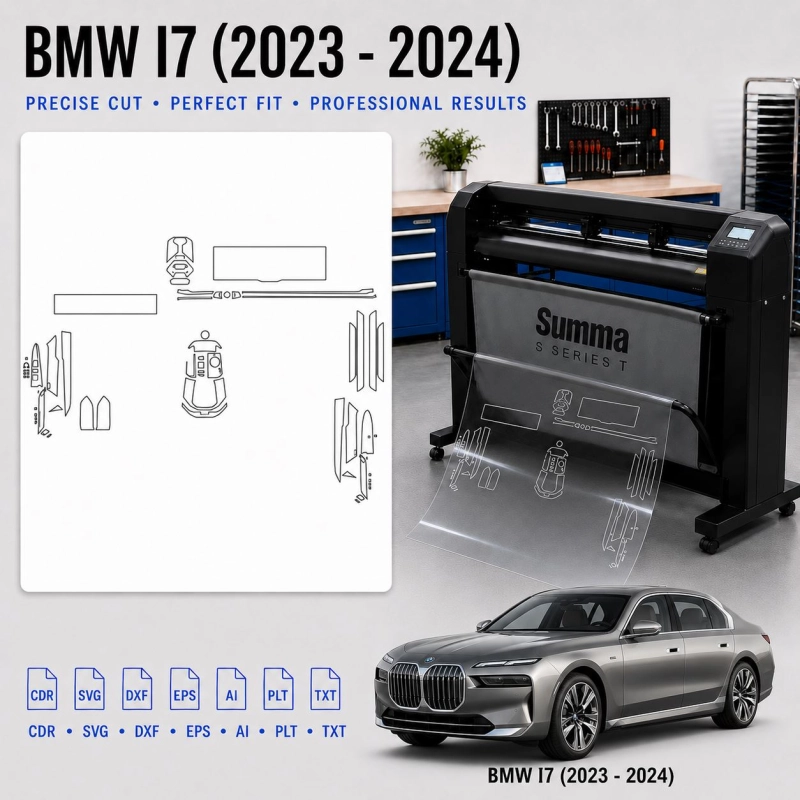 Dima di taglio interni BMW I7 2023 2024 per PPF e wrapping
