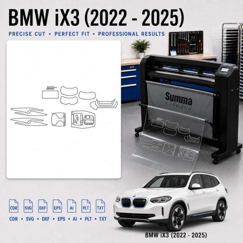 Dima di taglio interni BMW Ix3 2022 2025 per PPF e wrapping