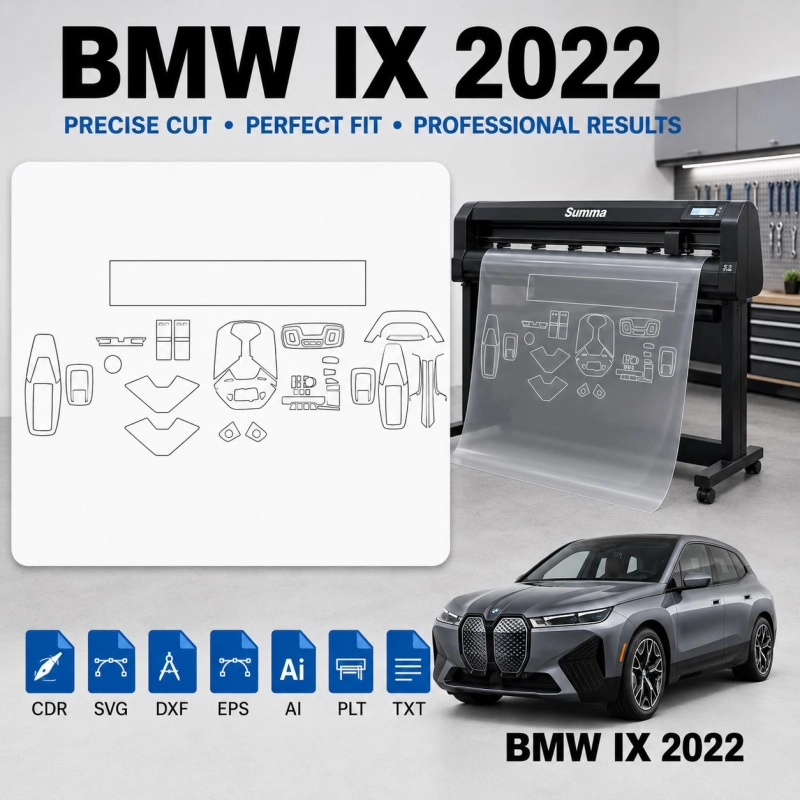 Dima di taglio interni BMW Ix 2022 per PPF e wrapping