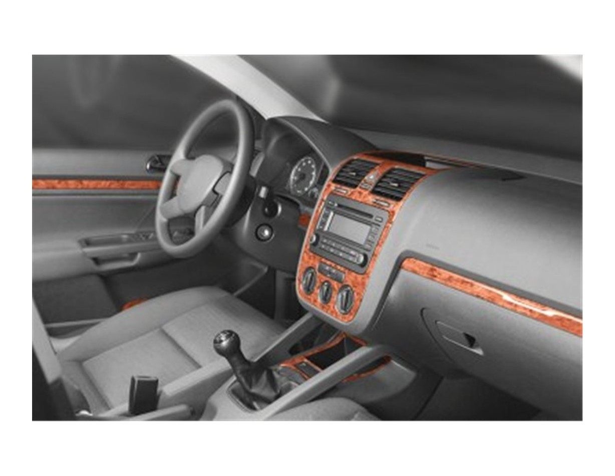 Volkswagen Golf V Jetta 10.03 - 10.08 Kit Rivestimento Cruscotto all'interno del veicolo Cruscotti personalizzati 16-Decori