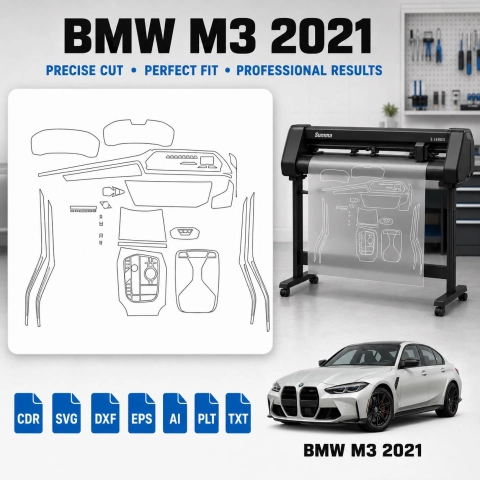 Dima di taglio interni BMW M3 2021 per PPF e wrapping