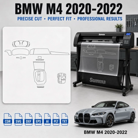 Dima di taglio interni BMW M4 2020 2022 per PPF e wrapping