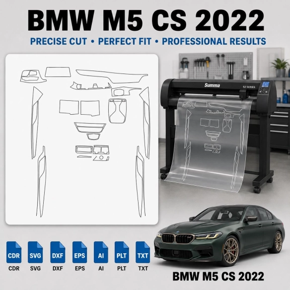 Dima di taglio interni BMW M5 Cs 2022 per PPF e wrapping