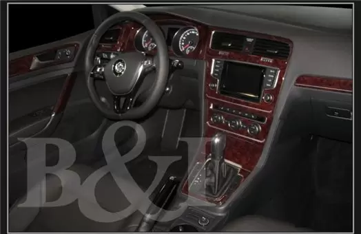 Volkswagen Golf VII AU 2012–2021 Kit Rivestimento Cruscotto all'interno del veicolo Cruscotti personalizzati 41-Decori