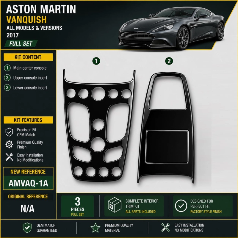 Aston Martin Vanquish 2017 kit rivestimento cruscotto e interni 3D 3 pezzi