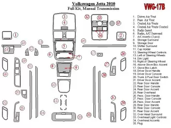 Volkswagen Jetta 2010-2010 Full Set, Manual Gear Box Cruscotto BD Rivestimenti interni