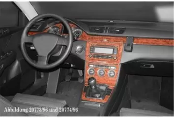 Volkswagen Passat B6 Tacho 02.05 09.10 Kit Rivestimento Cruscotto all'interno del veicolo Cruscotti personalizzati 3-Decori
