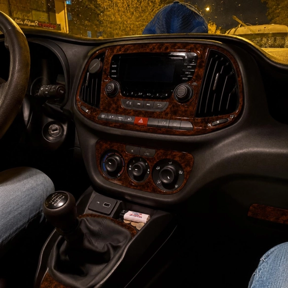 Fiat Doblo 2015-2022 poi kit rivestimento cruscotto e interni 3D 42 pezzi