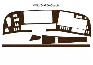 Volvo 9700 Bus Coach 2013 3M Kit Rivestimento Cruscotto all'interno del veicolo Cruscotti personalizzati 4-Decori