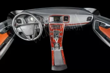 Volvo S 60 01.2012 Kit Rivestimento Cruscotto all'interno del veicolo Cruscotti personalizzati 12-Decori