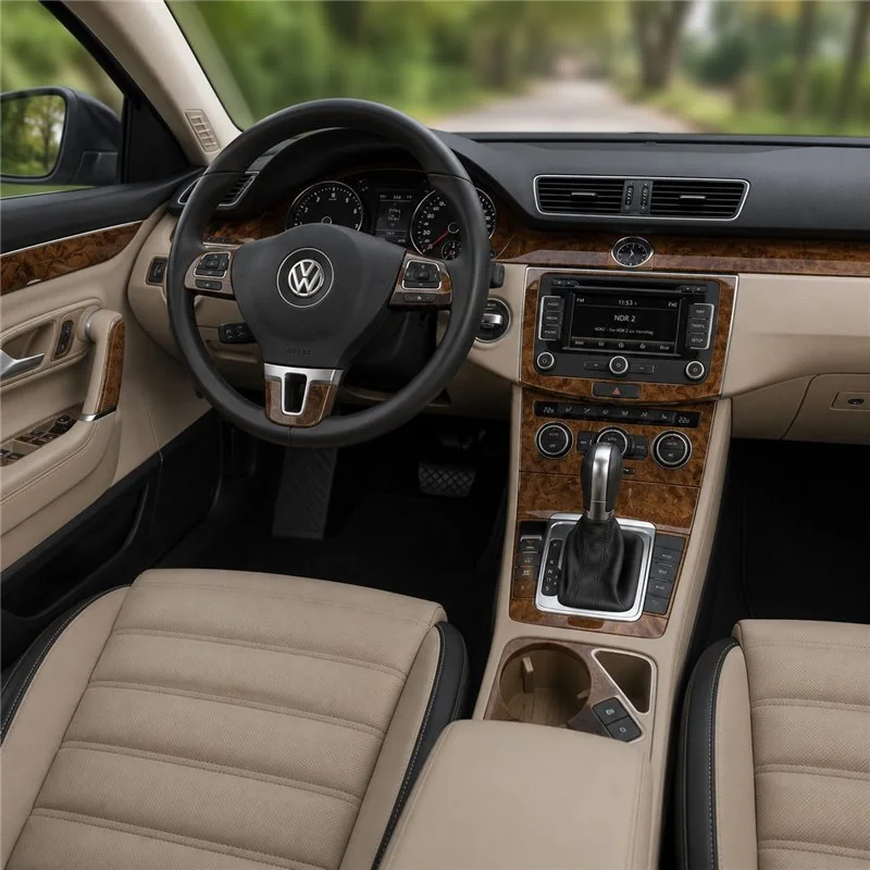 Volkswagen Passat B7 2010+ kit cruscotto 3D, 17 pezzi