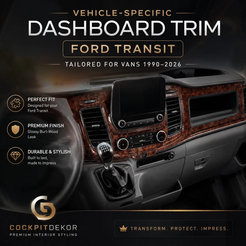 Ford New Transit 2020 kit rivestimento cruscotto e interni 3D 27 pezzi
