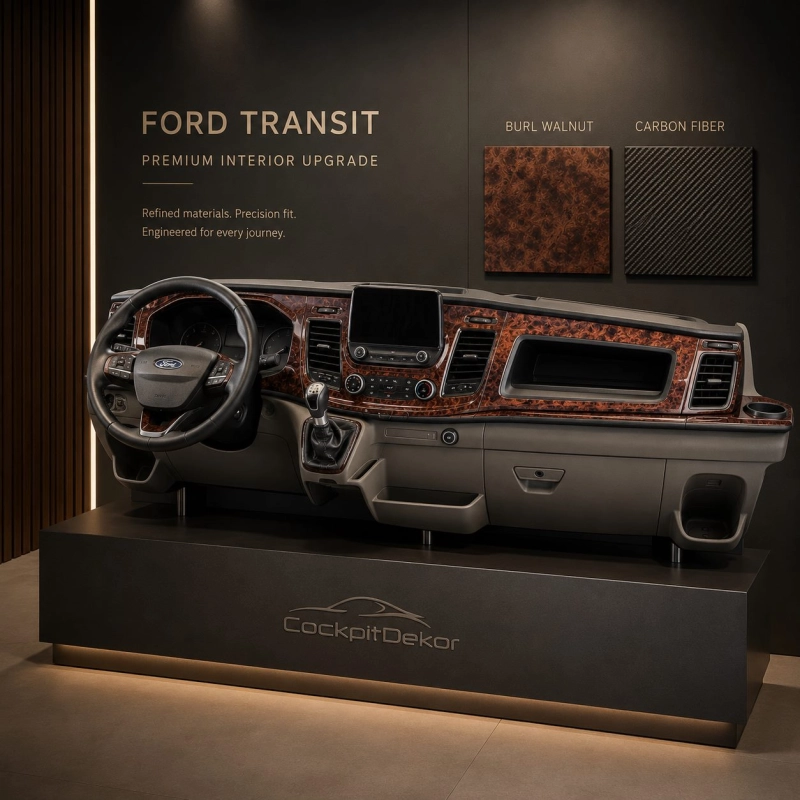 Ford New Transit 2020 kit rivestimento cruscotto e interni 3D 27 pezzi