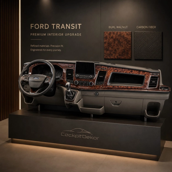Ford New Transit 2020 kit rivestimento cruscotto e interni 3D 27 pezzi