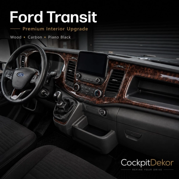Ford New Transit 2020 kit rivestimento cruscotto e interni 3D 27 pezzi