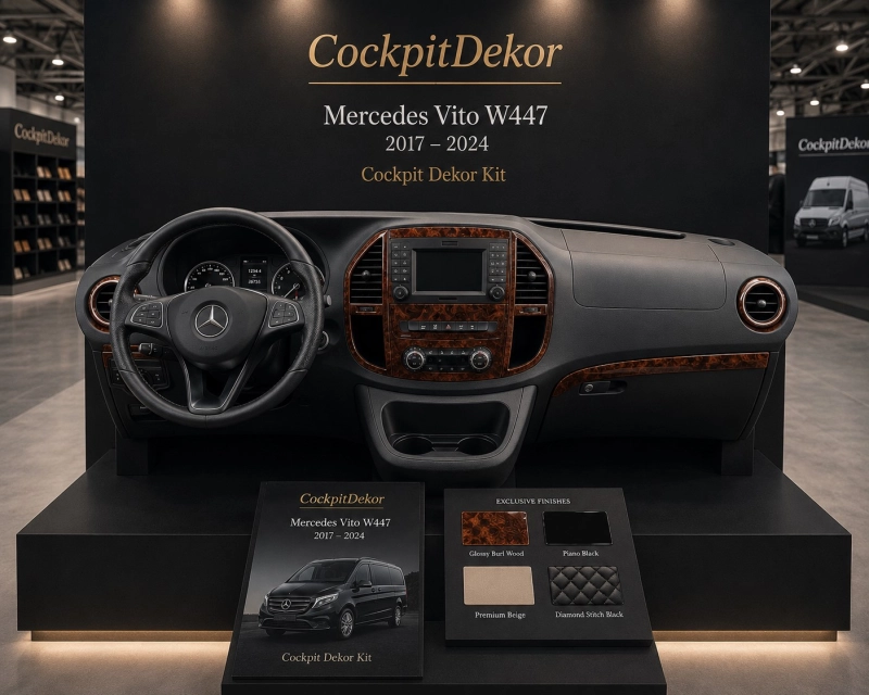 Mercedes-Benz Vito W447 2015-in poi kit rivestimento cruscotto e interni 3D 21 pezzi