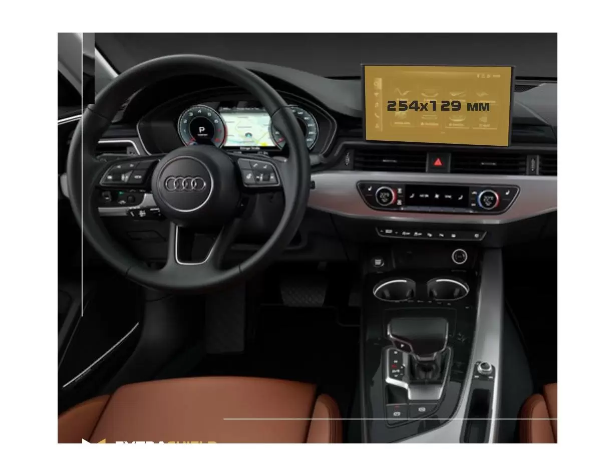 Audi A4 (B8) 2007 - 2015 Multimedia MMI 6,5" Vetro Protettivo HD trasparente di navigazione Protezione