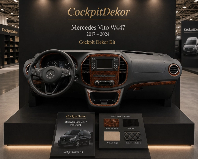 Mercedes-Benz Vito W447 Metris 2015 kit rivestimento cruscotto e interni 3D 23 pezzi