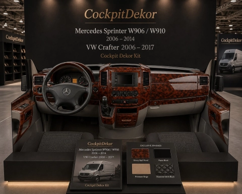 Mercedes-Benz Sprinter W906 2015-in poi kit rivestimento cruscotto e interni 3D 51 pezzi 2