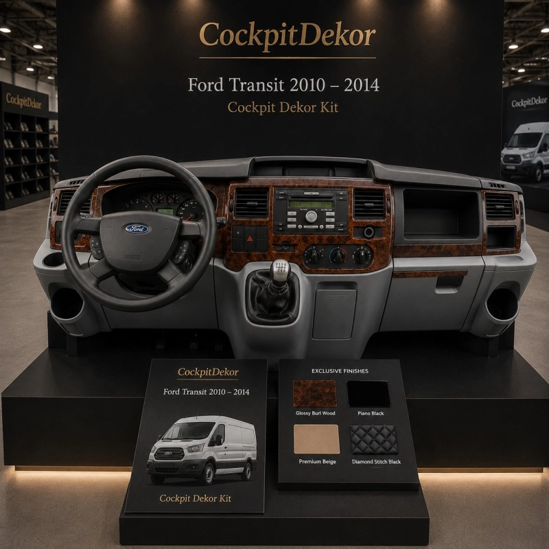 Ford Transit 2010-2014 kit rivestimento cruscotto e interni 3D 24 pezzi