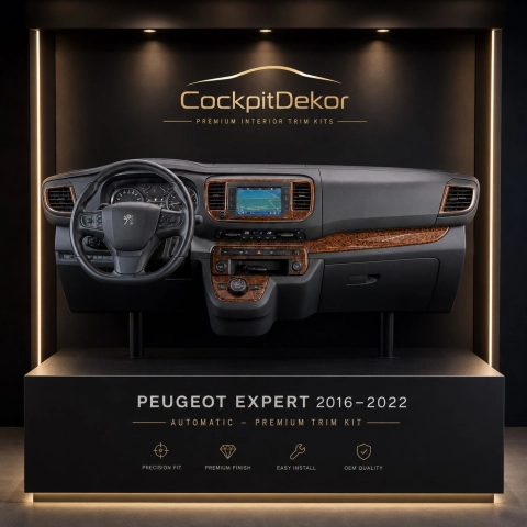Peugeot Expert (Generation III) 2016–Present Kit Modanature Interni Cruscotto 3D 20 Pezzi