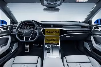 Audi A7 I (4G) 2014 - 2018 Multimedia MMI 8" Vetro Protettivo HD trasparente di navigazione Protezione