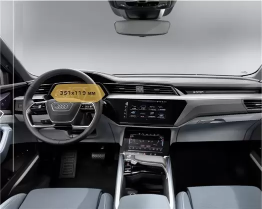 Audi E-tron 2018 - Present Digital Speedometer 12,3" Vetro Protettivo HD trasparente di navigazione Protezione