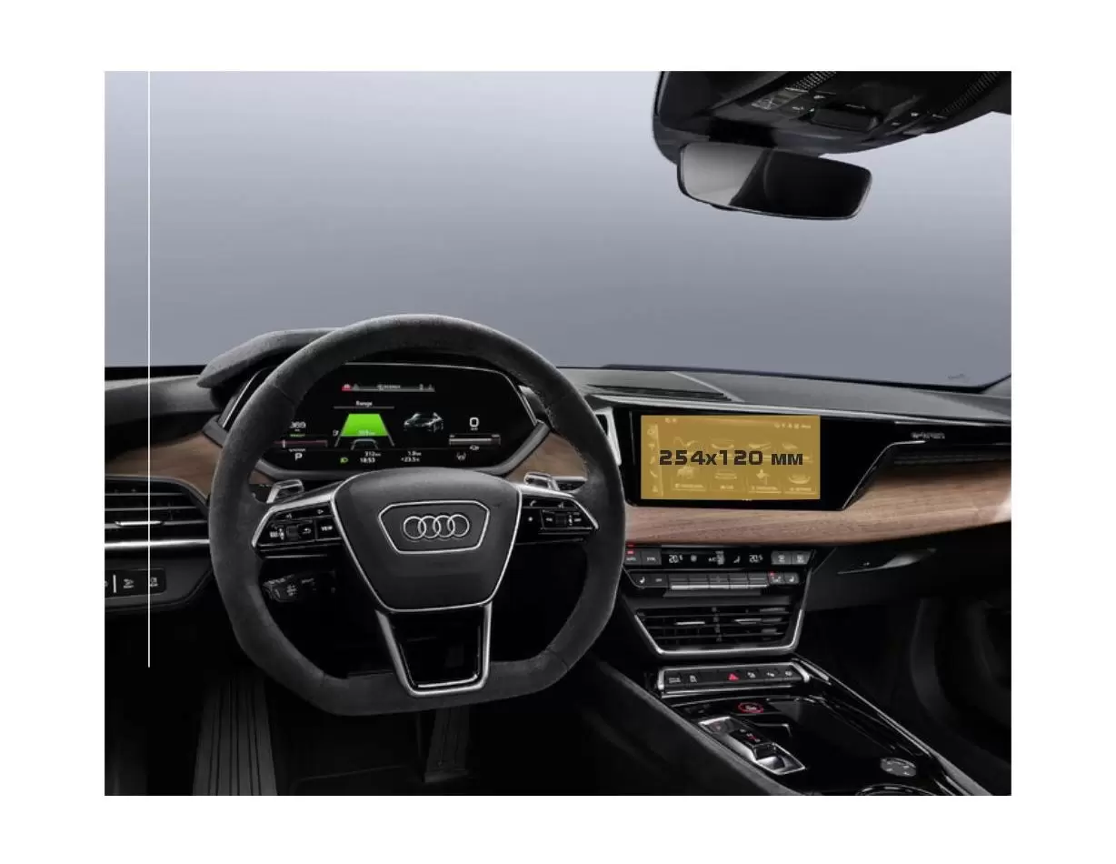 Audi E-tron 2018 - Present Multimedia + Climate-Control 10,1-8,6" Vetro Protettivo HD trasparente di navigazione Protezione