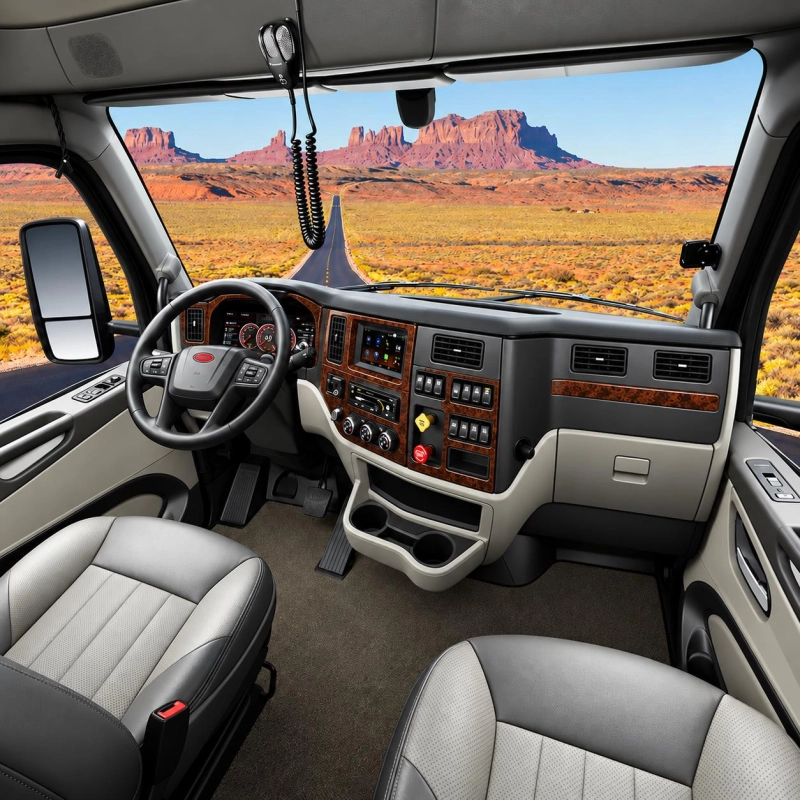 Peterbilt 579 Truck - Year 2013-2021 stile cabina interno completo kit rivestimento cruscotto e interni 3D