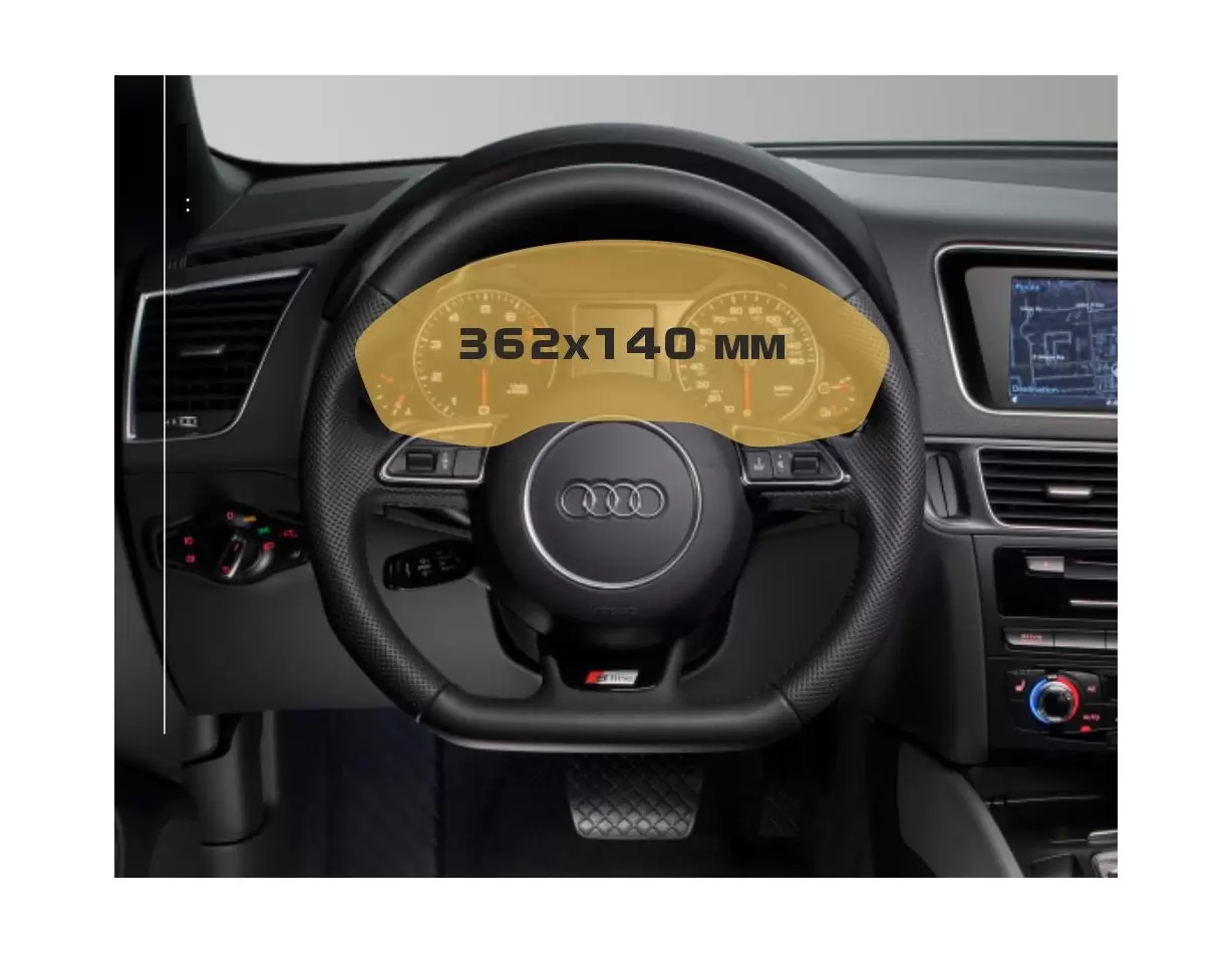 Audi Q3 II (F3) 2018 - Present Digital Speedometer TFSI Quattro S-Line 10,2" Vetro Protettivo HD trasparente di navigazione Prot
