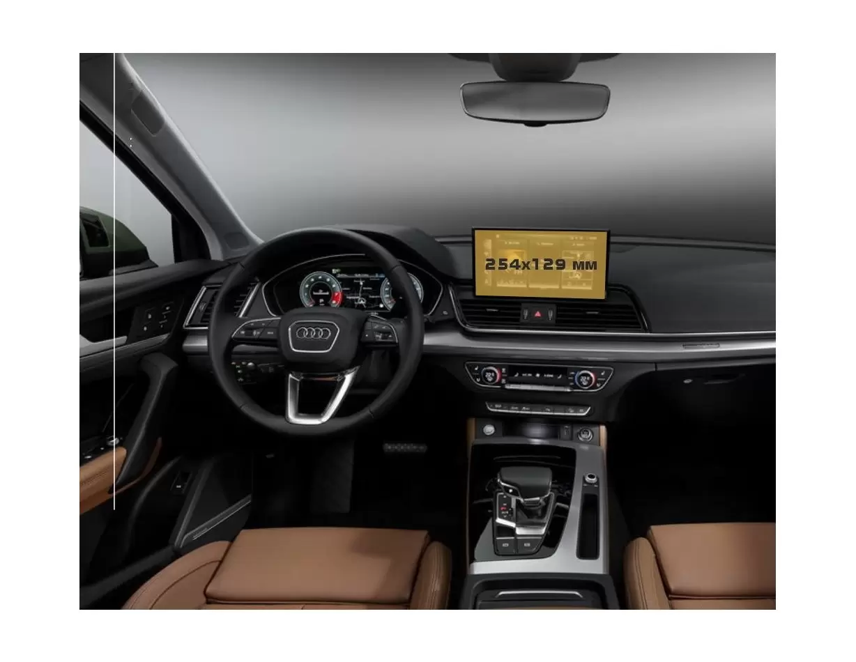 Audi Q5 II (FY) Facelift 2019 - Present Digital Speedometer Audi Virtual Cockpit 12" Vetro Protettivo HD trasparente di navigazi