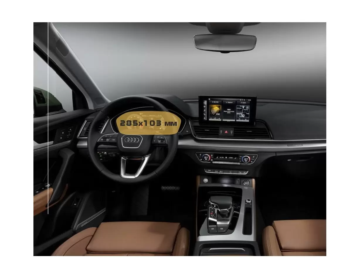 Audi Q5 II (FY) Pre-facelift 2016 - 2019 Multimedia MMI 8,3" Vetro Protettivo HD trasparente di navigazione Protezione