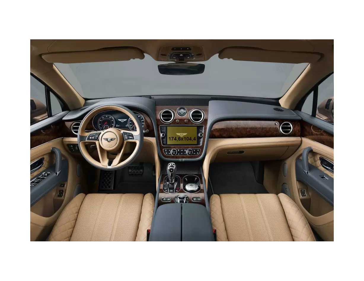 Bentley Bentayga 2020 - Present Multimedia 10,9" Vetro Protettivo HD trasparente di navigazione Protezione