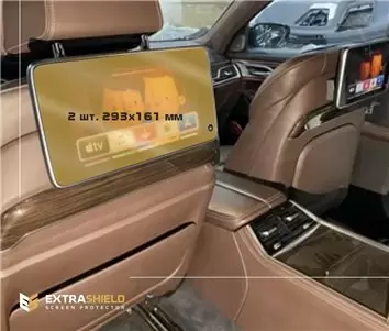 Bentley Mulsanne 2016 - Present Passenger monitors (2pcs,) 12,5" Vetro Protettivo HD trasparente di navigazione Protezione