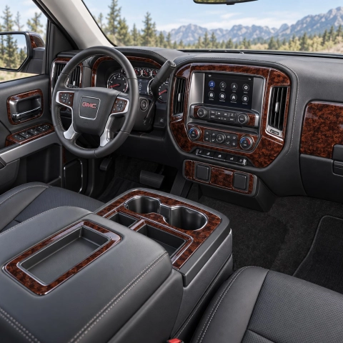 GMC Sierra 2014-2018 kit rivestimento cruscotto e interni 3D 64 pezzi