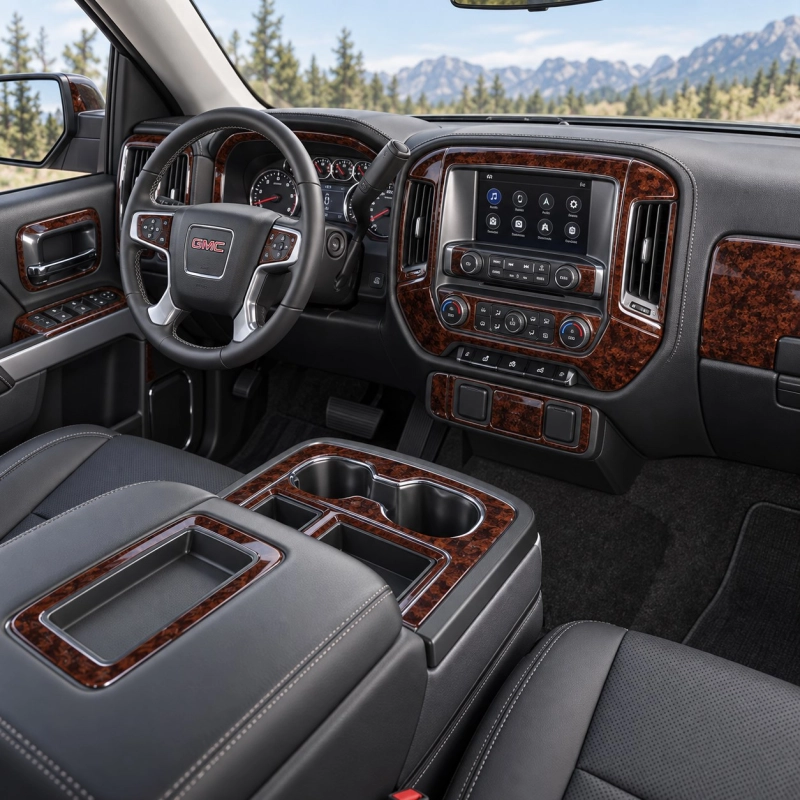 GMC Sierra 2014-2018 kit rivestimento cruscotto e interni 3D 64 pezzi