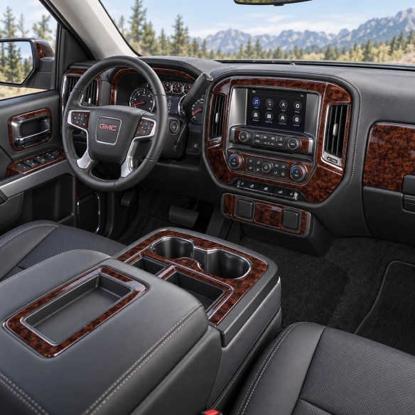 GMC Sierra 2014-2018 kit rivestimento cruscotto e interni 3D 68 pezzi