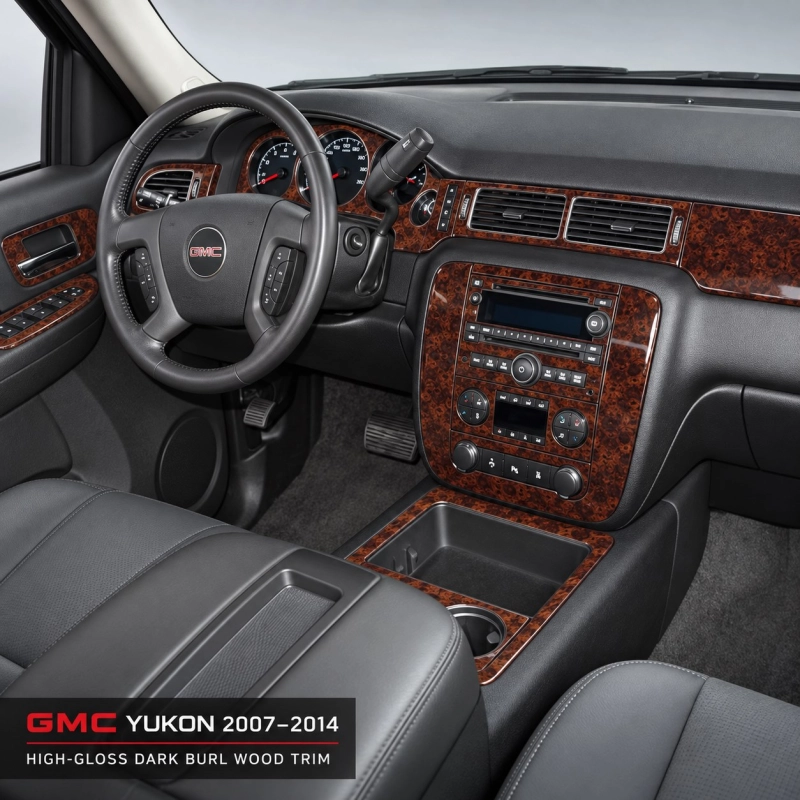 GMC Yukon 2007-2014 kit rivestimento cruscotto e interni 3D 42 pezzi