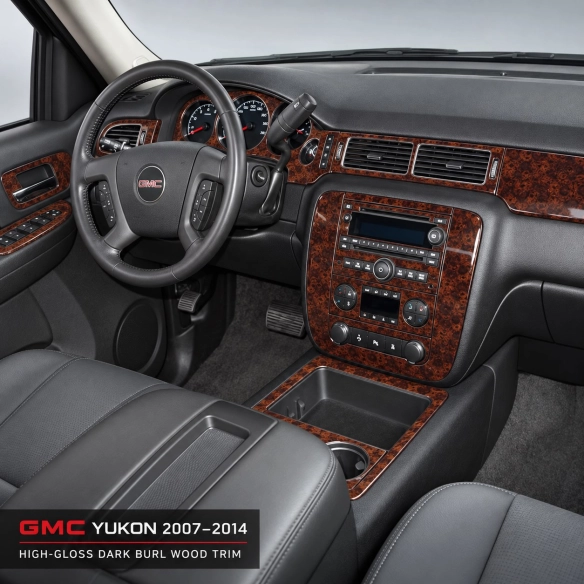 GMC Yukon 2007-2014 kit rivestimento cruscotto e interni 3D 42 pezzi