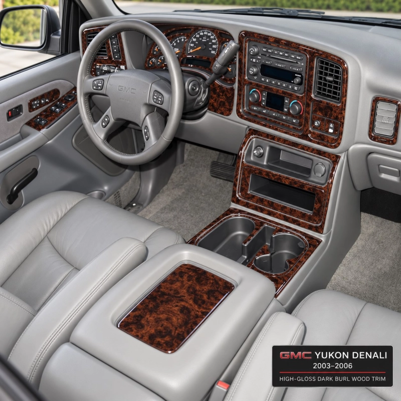 GMC Denali 2003-2006 kit rivestimento cruscotto e interni 3D 27 pezzi