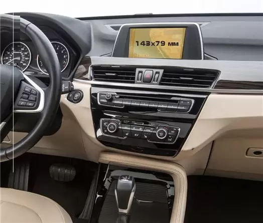 BMW X1 (F48) 2015 - 2019 Multimedia NBT 8,8" Vetro Protettivo HD trasparente di navigazione Protezione