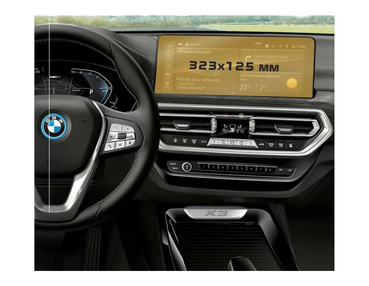 BMW X3 (G01) 2017 - 2021 Multimedia 11,65" Vetro Protettivo HD trasparente di navigazione Protezione
