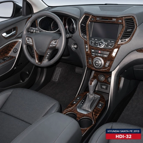 Hyundai Santa Fe 2013-in poi set completo; No navigatore; Climate con Display; con 3 row seats kit rivestimento cruscotto e inte