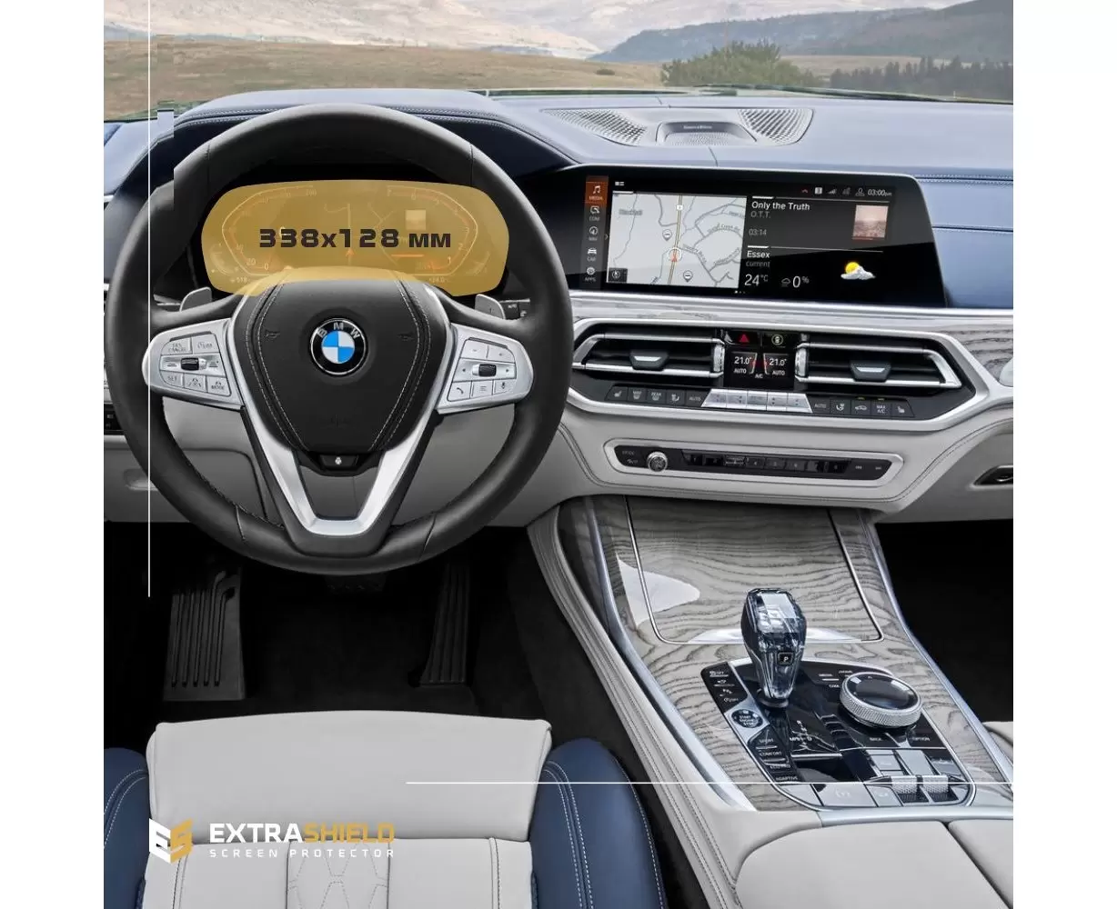 BMW X6 (G06) 2019 - Present Digital Speedometer (without sensor) 12,3" Vetro Protettivo HD trasparente di navigazione Protezione